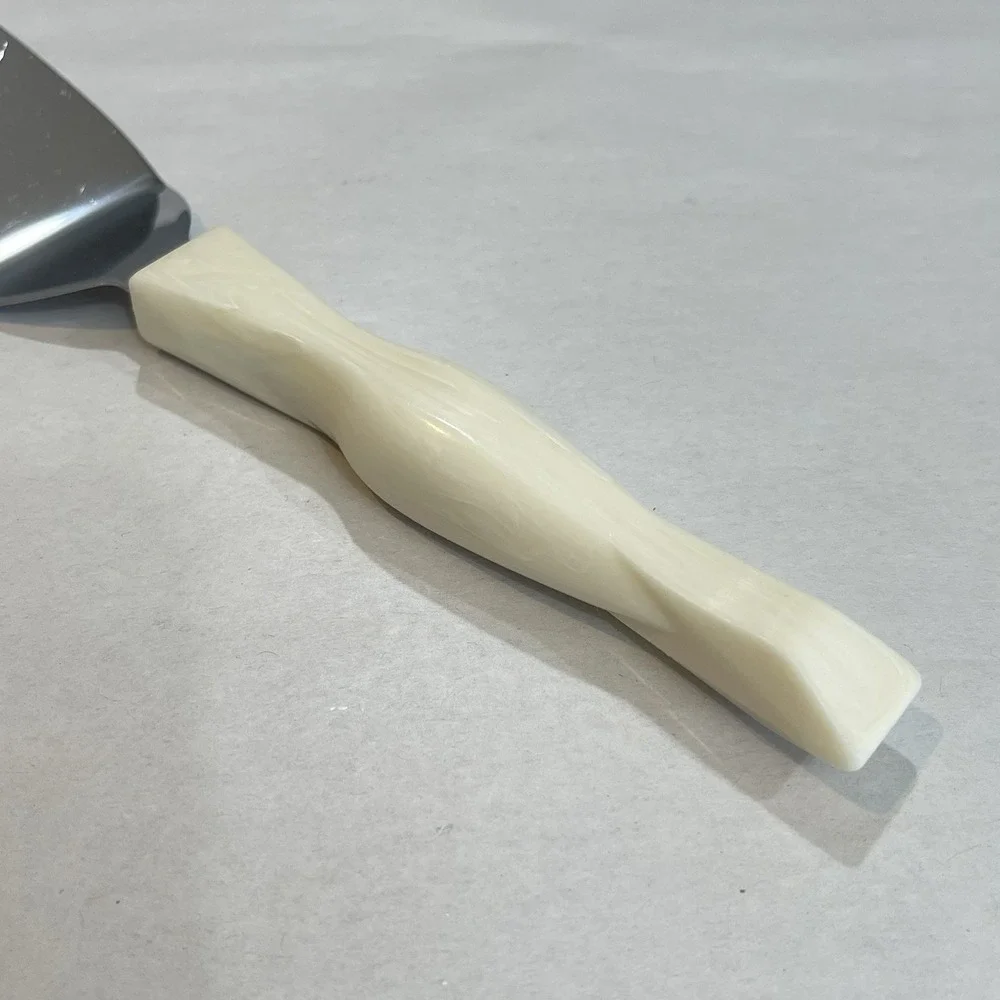 Cutco 1754 Slice N Serve Spatula Knife Cake Pie Server Pearl White Handle USA
